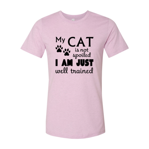 T-Shirt With Logo My Cat Is Not Spoiled Shirt